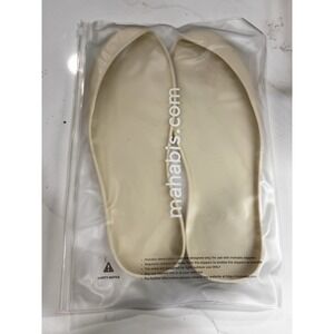 Mahabis Detachable Slipper Soles Cream Replacement Rubber Outsoles Size Large